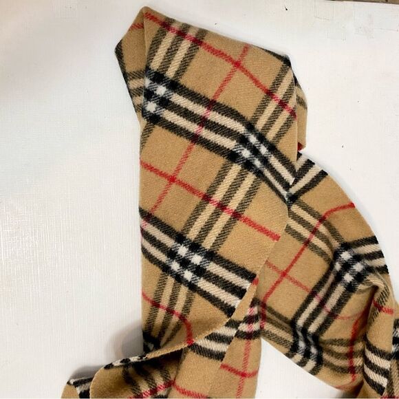 🌺BURBERRY Nova Check Lambswool Scarf Beige - Picture 9 of 10